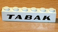 Lego Basisstein 1 x 6 bedruckt (3009px30)