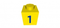 Lego Stein 1 x 1 bedruckt (3005pt1)