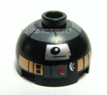 Lego Rundkuppel 2 x 2 mit R2-Q5 Aufdruck (553pb003)