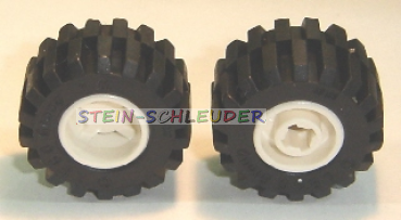 12 x Lego Rad 20 x 11 (6015x6014b) mit gelben Felgen