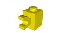 Lego Stein 1 x 1 mit horizontalem Clip (60476)