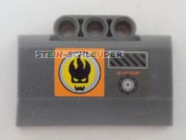 Lego Technik Motorblock-Hälfte mit Sticker (61069pb003l)