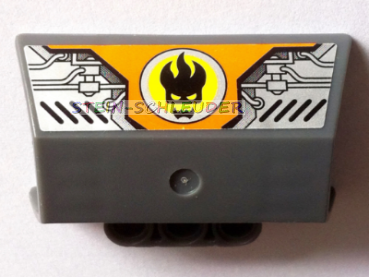 Lego Technik Motorblock-Hälfte mit Sticker (61069pb009)