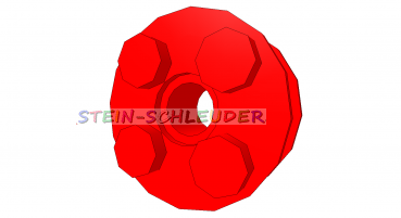 8 x Lego Rad 17 x 7 (6248) in rot