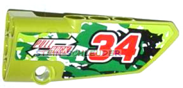 Lego Technik Verkleidungspaneel #4 mit Sticker (64391pb009)