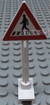 Lego Verkehrsschild -Fußgänger- (649pb03)