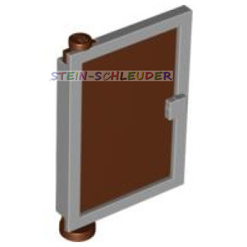 Lego Fenstertür links 1 x 4 x 5 mit rotbraunem Glas (73436c04)