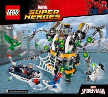 Lego Spiderman Bauanleitung -Doc Ock's Tentacle Trap- (76059)