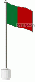 Lego Flagge bedruckt- Portugal- (777p12)