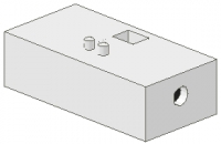 Lego Achsstein mit Achsenhalter 2 x 4 (800)