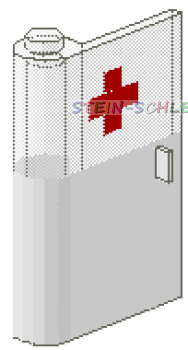 Lego Krankenwagentür 1 x 3 x 4 links (825p02)