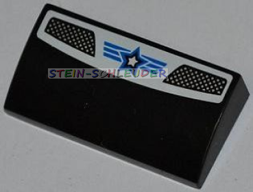 Lego Keilstein 2 x 4 mit Sticker (88930pb012)