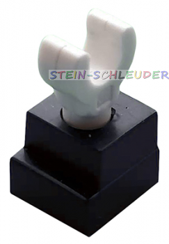 Lego Minifigur Skelettbein mit schwarzem Fuß (93062c01)