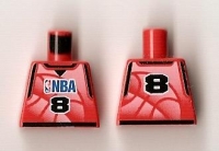 Lego Basketball Torso NBA-Spieler Nr 8 (973bpb156)