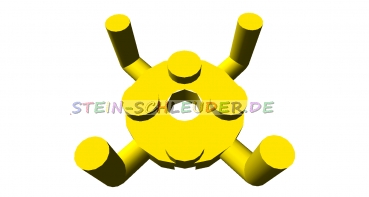 Lego Platte Rund 2 x 2 mit 4 seitlichen Stäben (98284)