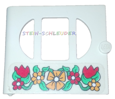 Lego Fabuland Tür  2 x 6 x 5 mit Sticker (x610ac04)