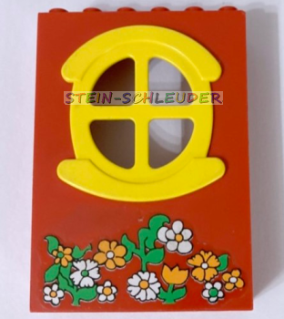 Lego Fabuland Wand 2 x 6 x 7 mit Sticker  (x635c02pb01)