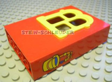 Lego Fabuland Wand 2 x 6 x 7 mit Sticker (x637c02pb08)