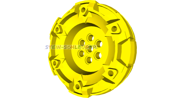 Lego Hardpalstikrad mit 7 Pin- und 6 Stablöchern  (11094)