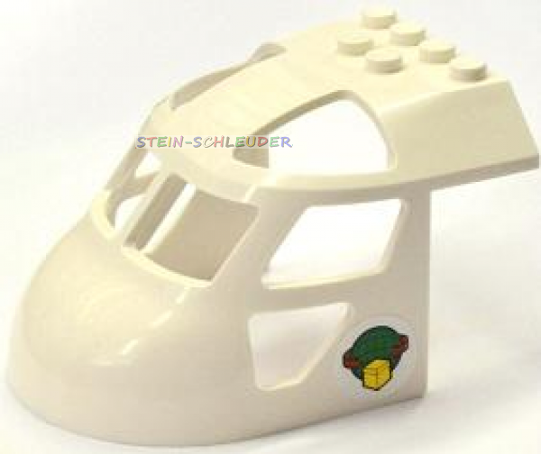 Lego Hubschrauber-Cockpit 6 x 8 x 4 mit Sticker (11293pb001)