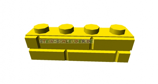 Lego Basistein 1 x 4 mit Steinmuster (15533)