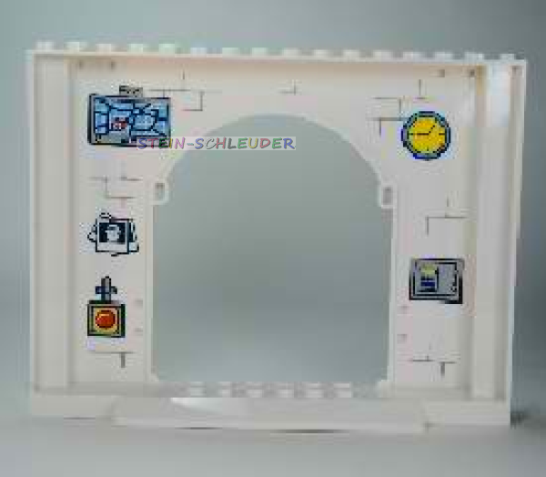 Lego Wand 4 x 16 x 10 bedruckt (15626pb02)