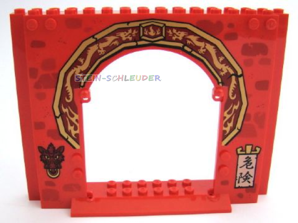 Lego Wand 4 x 16 x 10 bedruckt (15626pb05)