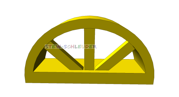 Lego Fenster 1 x 4 x 1 2/3 halbrund mit Sprossen (20309)