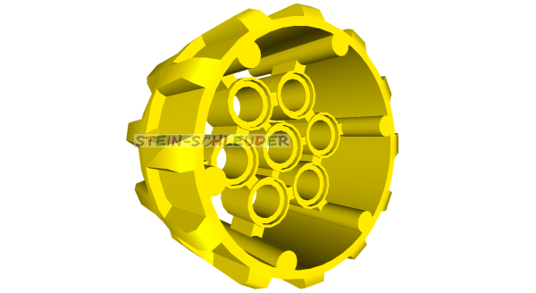 Lego Hardpalstikrad 37mm D. x 22mm mit 7 Pinlöchern  (22410)