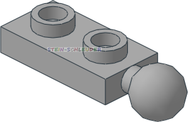 Lego Platte 1 x 2 mit Kugel (22890)