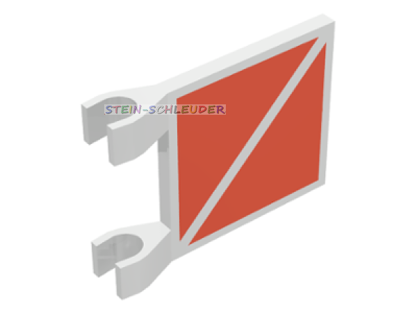 Lego Flagge Taucher 2 x 2 bedruckt  (2335p02)