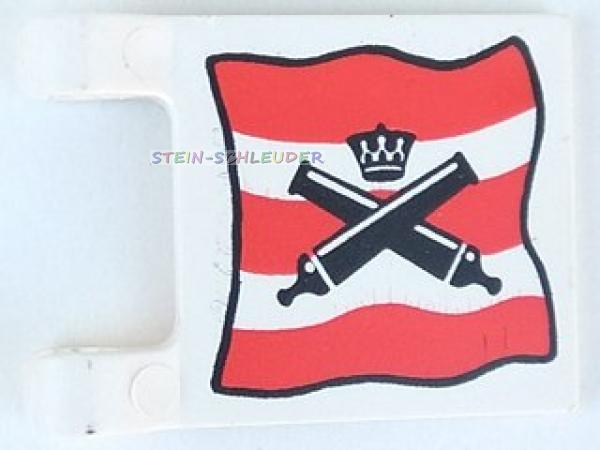 Lego Flagge 2 x 2 mit Kanonen ( 2335pb002)