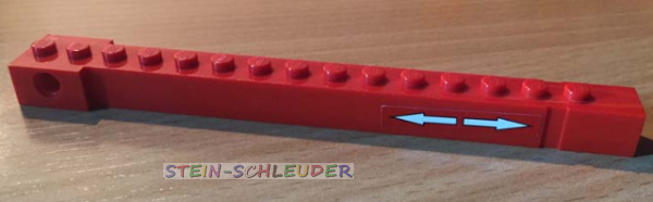 Lego Technik Kranarm mit Kerben und Sticker (2350bpb03)
