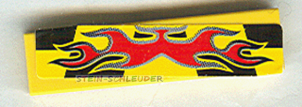 Lego Fliese 1 x 4 mit Sticker (2431pb058)