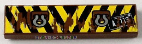 Lego Fliese 1 x 4 bedruckt (2431pb159)