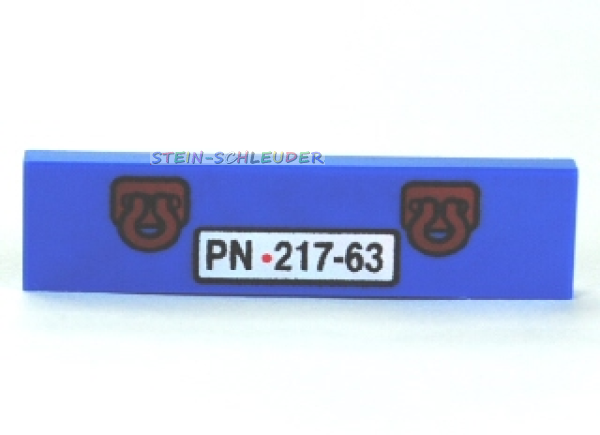 Lego Fliese 1 x 4 bedruckt (2431pb191)