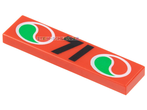 Lego Fliese 1 x 4 bedruckt (2431px13)