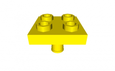 Lego Platte 2 x 2 invers, mit Pin (2476a)