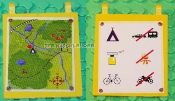 Lego Flagge 6 x 4 mit Sticker (2525pb001)