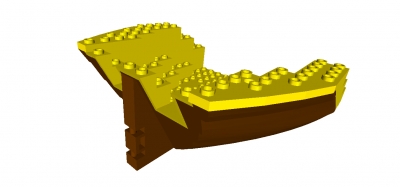 Lego Bootsrumpf Segment 16 x 14 x 5 & 1/3 (2559c01)