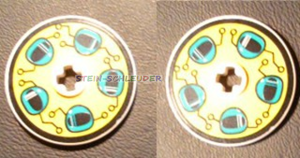 Lego Technik Disc 3 x 3 mit Sticker, beidseitig (2723pb005b)