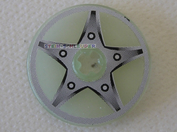 Lego Technik Disc 3 x 3 mit Sticker (2723pb034)