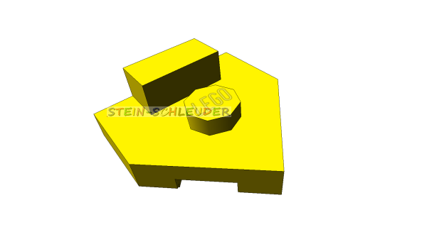 Lego Platte mit Spitze und Erhöhung 2 x 2 (27928)
