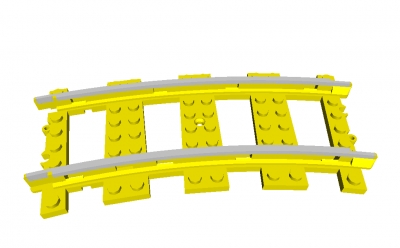 Lego 9V Schiene, gebogen (2867)
