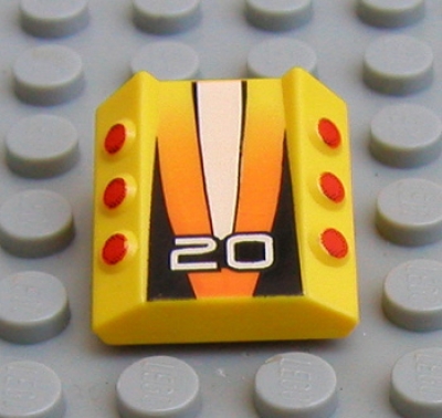 Lego Keilstein 2 x 2 x 1 bedruckt (30603x13)