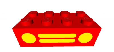 Lego Basisstein 2 x 4 bedruckt (3001p11)