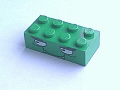 Lego Basisstein 2 x 4 bedruckt (3001pb10)