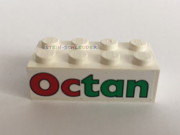 Lego Basisstein 2 x 4 mit Sticker (3001pb168)