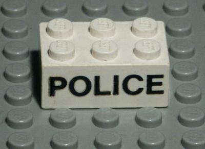 Lego Stein 2 x 3 bedruckt (3002p18b)