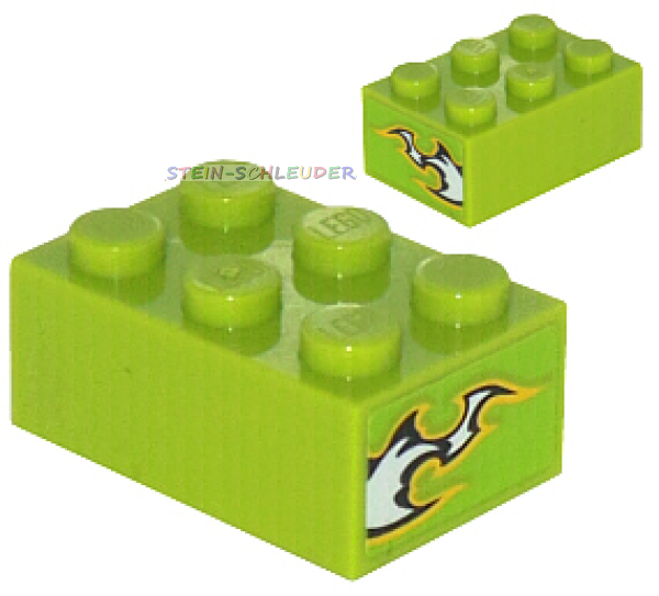 Lego Stein 2 x 3 mit Sticker (3002pb20)